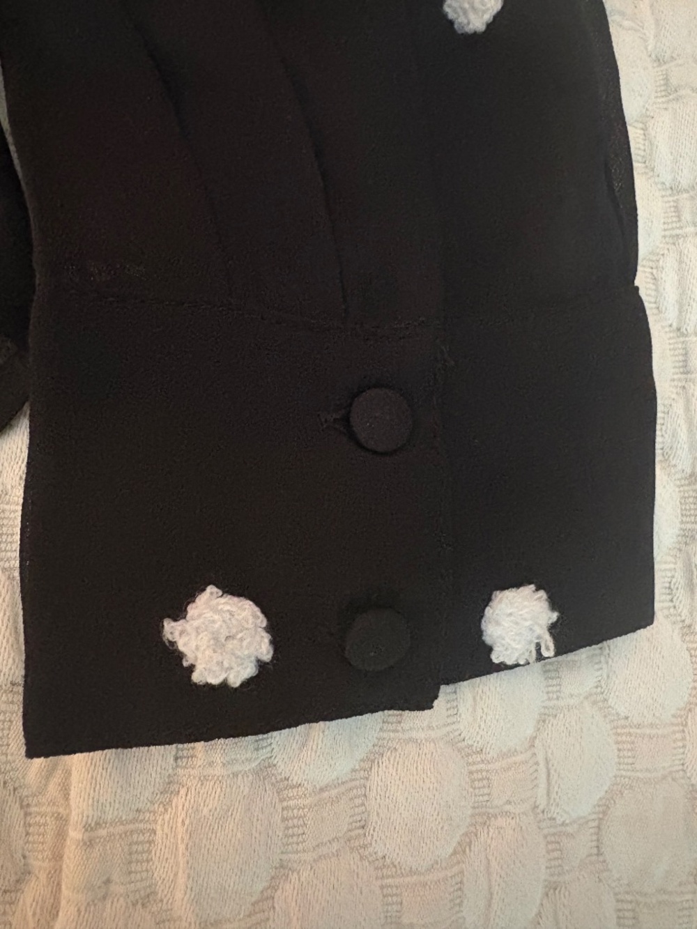 INC, L, Black, sheer dressy top with adorable polka dots - Picture 3 of 5